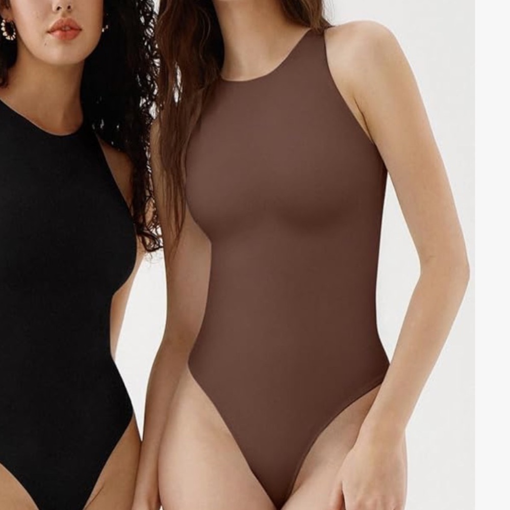 Reoria extra large Brown Sleeveless bodysuit snap tank top - Picture 14 of 14